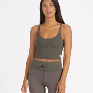 Vuori Rib Crop Tank - Flint XS